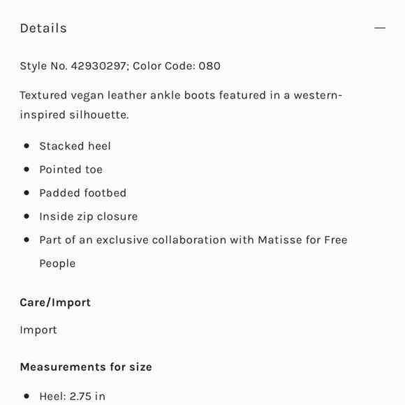 Free People -Matisse Vegan snake skin booty- sz 8 - Picture 8 of 8